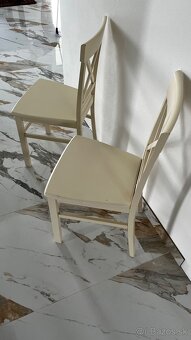 jedálenské stoličky vintage biela - 5