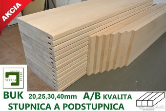 Stupnice na schody, podstupnice, podesty - BUK a DUB - 5