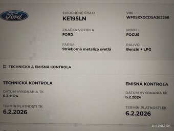 FORD Focus kombi 1.6 - LPG/benzin - 12/2010 - 5