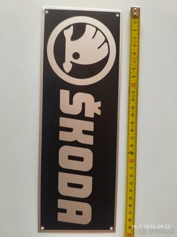Ceduľa škoda kovová retro originál stará - 5