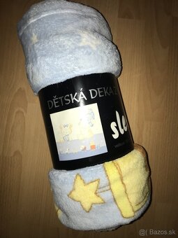 DETSKÁ DEKA slabomodrá 130 x 160cm + darček - 5
