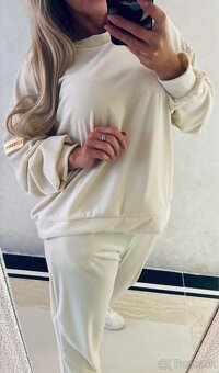 Damska velurova talianska suprava creme - 5