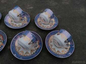 Predám zlato-modro-biela porcelánová sada - 5