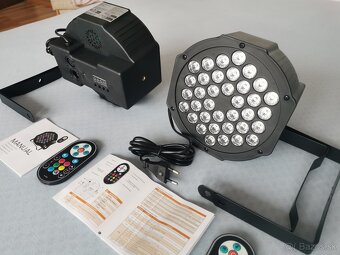 4ks led par reflektory na diaľkové ovládanie s TAŠKOU - 5