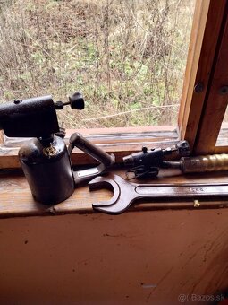Predám staré retro letovacie lampy a kľúč 55-60Tona - 5