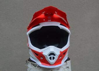 Predám mx sx SHOT okuliare helma prilba bielo červená - 5