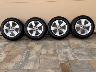 ALU DISKY SKODA5x112 R17+NOVÉ LETNE PNEU GOODYEAR 215/65 R17 - 5