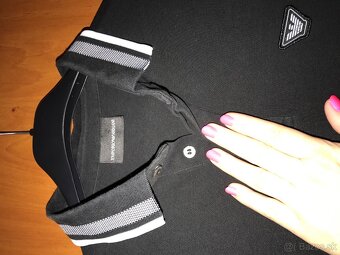 EMPORIO ARMANI originál damske polotricko black S - 5