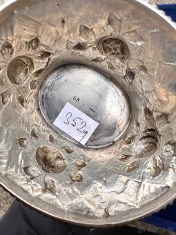 Striebro tepané, svodobný košík - 5