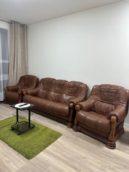 Kožené rustikálne sedačky z masív. - 5