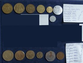 Zbierka mincí - rôzne svetové mince - Európa 3 - 5