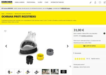 ☆ Kärcher - Ochrana proti rozstreku pre rôzne typy, pov 31€ - 5