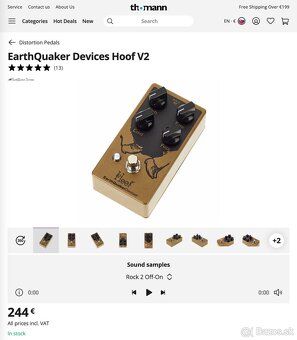 EarthQuaker Devices EQD Hoof USA efektový pedál FUZZ - 5