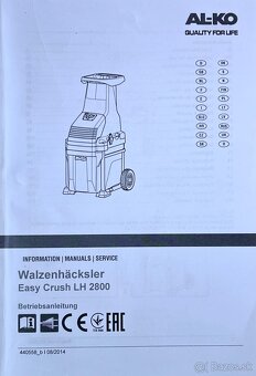 Predám drvič záhradného odpadu AL-KO LH 2800 - 5