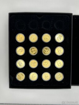 Sada 1 dolár prezidentský dollar pozlatené - zlato 999/1000 - 5