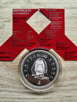 1oz strieborná minca  Bella Ciao PROOF - LIKE - 5