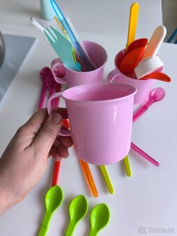 nerozbitné hrnčeky ružové Tupperware 3set - 5