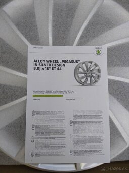 18" alu PEGASUS originál ŠKODA + zimné pneu. - 5