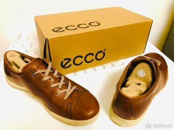 Kožené topánky Ecco Soft cognac premium - 5