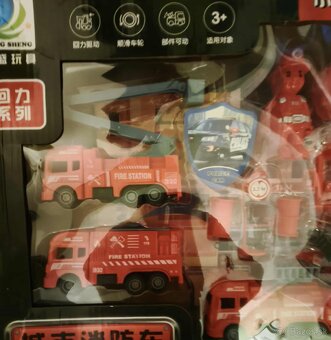 Požiarnické autíčka s dopravnými značkami  veľké balenie - 5