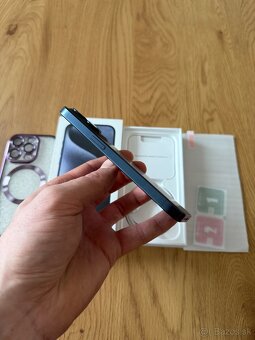 iPhone 15 Pro 128 gb Blue Titanium v záruke + príslušenstvo - 5