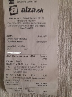 32 GB DDR4 3600 MHz Cl18 - 5