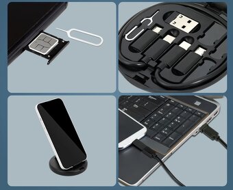 Multi 65W Adapter Kit USB-A USB-C Mikro USB SiM SD - 5