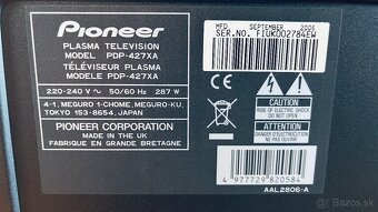 Plazma PIONEER PDP-427 XA - 5