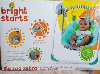 Hojdačka skladacia Zig Zag Zebra 0m+, do 9 kg - 5