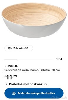 IKEA servírovacia misa RUNDLIG - 5