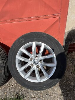 Sada letných pneumatík na originálnych VW diskoch - 5