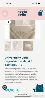 Levin felin mantinel do postieľky + organizér - 5