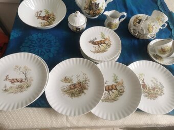 Poľovnícky set, porcelan - 5