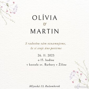 Grafika, svadobné oznámenia, promočné, narodeninové pozvánky - 5