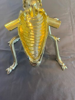 Retro kovový popolník mucha - 5