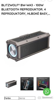 Blitzwolf BW-WA3 100w bezdrôtový reproduktor, nový - 5