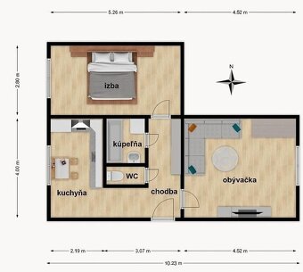 2 - izbový byt v blízkosti centra - ulica Sabinovská - 5