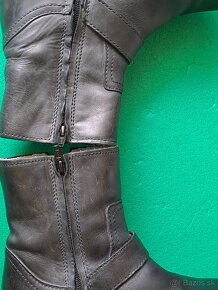 Dámske kožené čižmy nízke 37 - 5