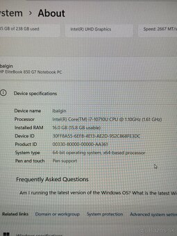 HP Elitebook 850 G7 - 5