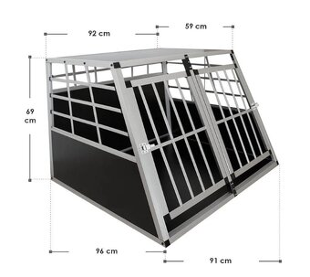 Box na prepravu psa XL – hliníkový, pevný, zamykateľný - 5