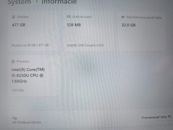 Hp elitebook 850 G5 , Intel® Core™i5 , 32gb ram , Windows 11 - 5