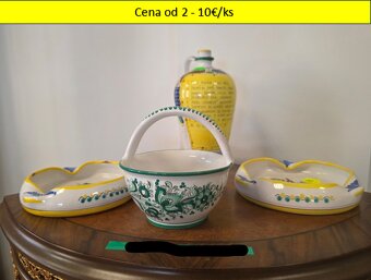 Starožitné kryštály/sklo/modranský porcelán - 5