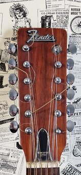 80' VINTAGE RARE FENDER / 12 STRUNOVÁ GITARA + PUZDRO - 5