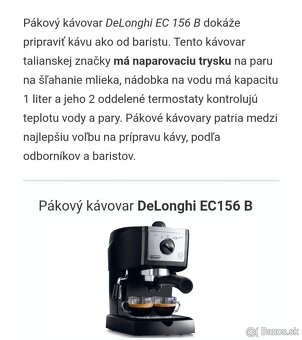 DeLonghi EC156 B kávovar - 5