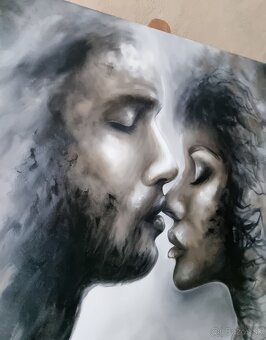 Originálny obraz – Vždy pri tebe, olejomaľba 100x90 - 5