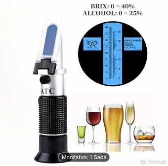 Refraktomer Brix 0-40% Alkohol 0-25% - 5