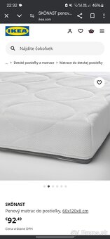 Detska postielka a matrac Ikea - 5