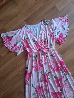 Nádherné letné dlhé šaty s volánmi veľkosť XL/XXL - 5