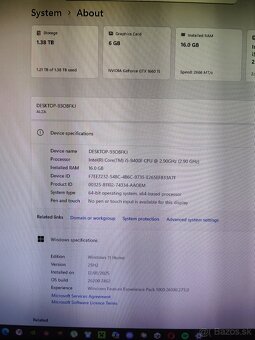 Herný počítač gtx 1660 ti / i5 9400F - 5