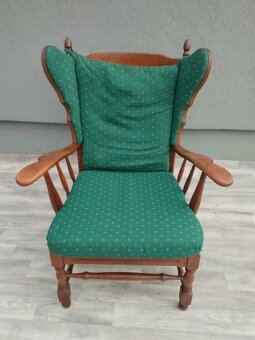 Kreslo s vysokým operadlom dánske. - 5